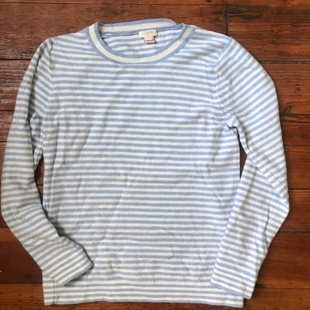 J.crew factory blue white stripe sweater